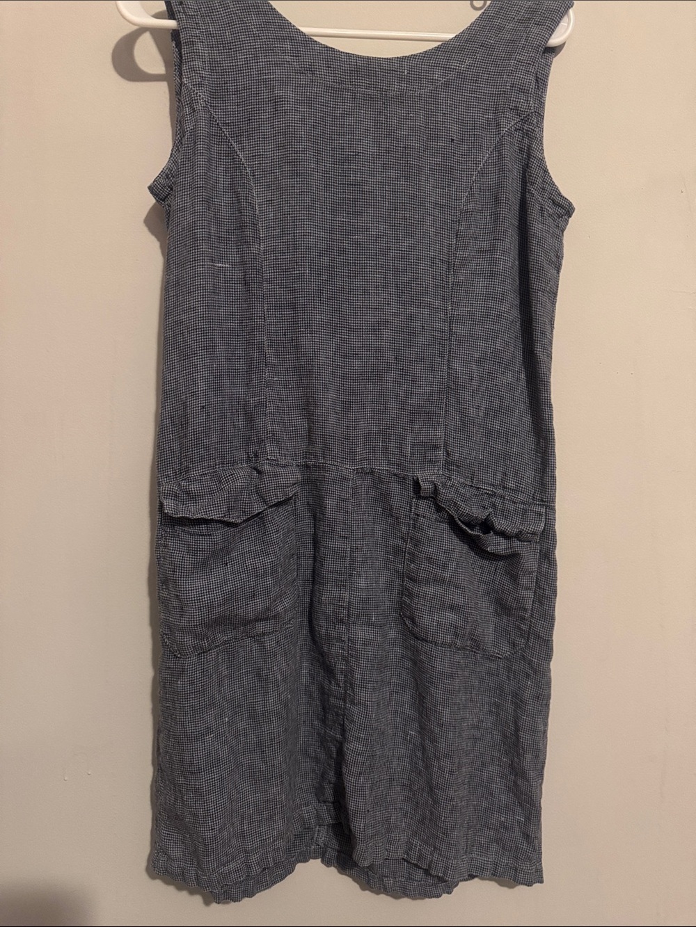 Sleeveless Midi Shift Dress 100% linen CLICK by Color Me Cotton XS oversized